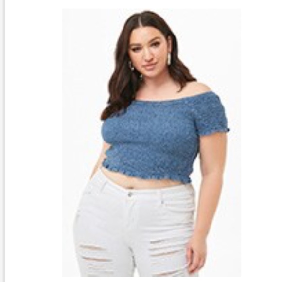 Forever 21 Tops - Forever 21 Denim Crop Top Never Worn Forever 21 Tops - Forever 21 Denim Crop Top Never Worn